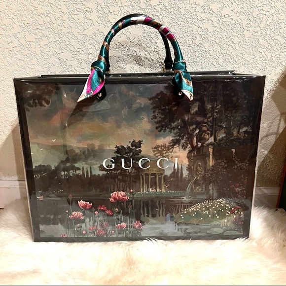 Gucci Shopping Bag Tote with PVC Cover - Picture 1 of 7